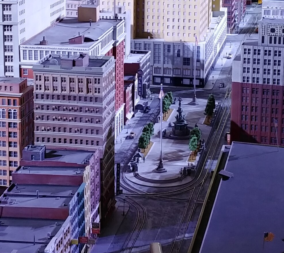 Other details include the Albee Theater at the old configuration of Fountain Square.